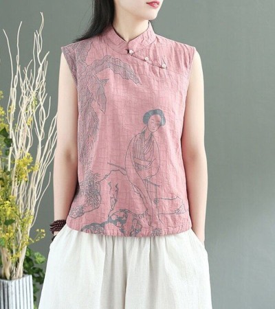 2023中式服装女式刺绣唐装衬衫传统旗袍旗袍女式上衣