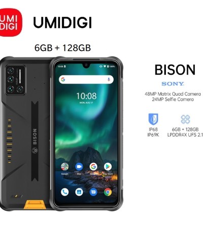 UMIDIGI SG官方| BISON | NFC谷歌支付| IP68 IP69K防水| 6.3 FHD 2K显示屏| 48MP索尼相机| 5000mAh SG 3针18W快速充电